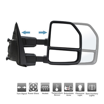 Tow Mirror Fit 2019 2020 Ford F-350 F-450 Power Heated Signal Passenger Side RH