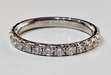 950 Platinum Diamond Soft Court Wedding Eternity band/Ring Size M 1/2