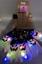 SET OF 10 Indoors/Outdoor Halloween LED Light Decor Witched Hats NEW
