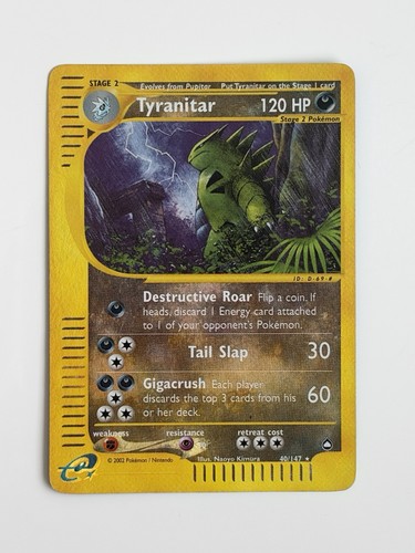 Pokemon TCG Tyranitar 40/147 Aquapolis Reverse Holo E-Reader