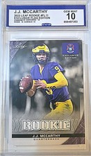 2023 Leaf Rookie J.J. McCarthy Exclusive Flag Edition Graded 10 Gem Mint Go Blue