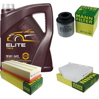 Inspektionspaket 5L Mannol Elite 5W-40 FüR VW Touran 1.4 TSI Sharan Tiguan Seat