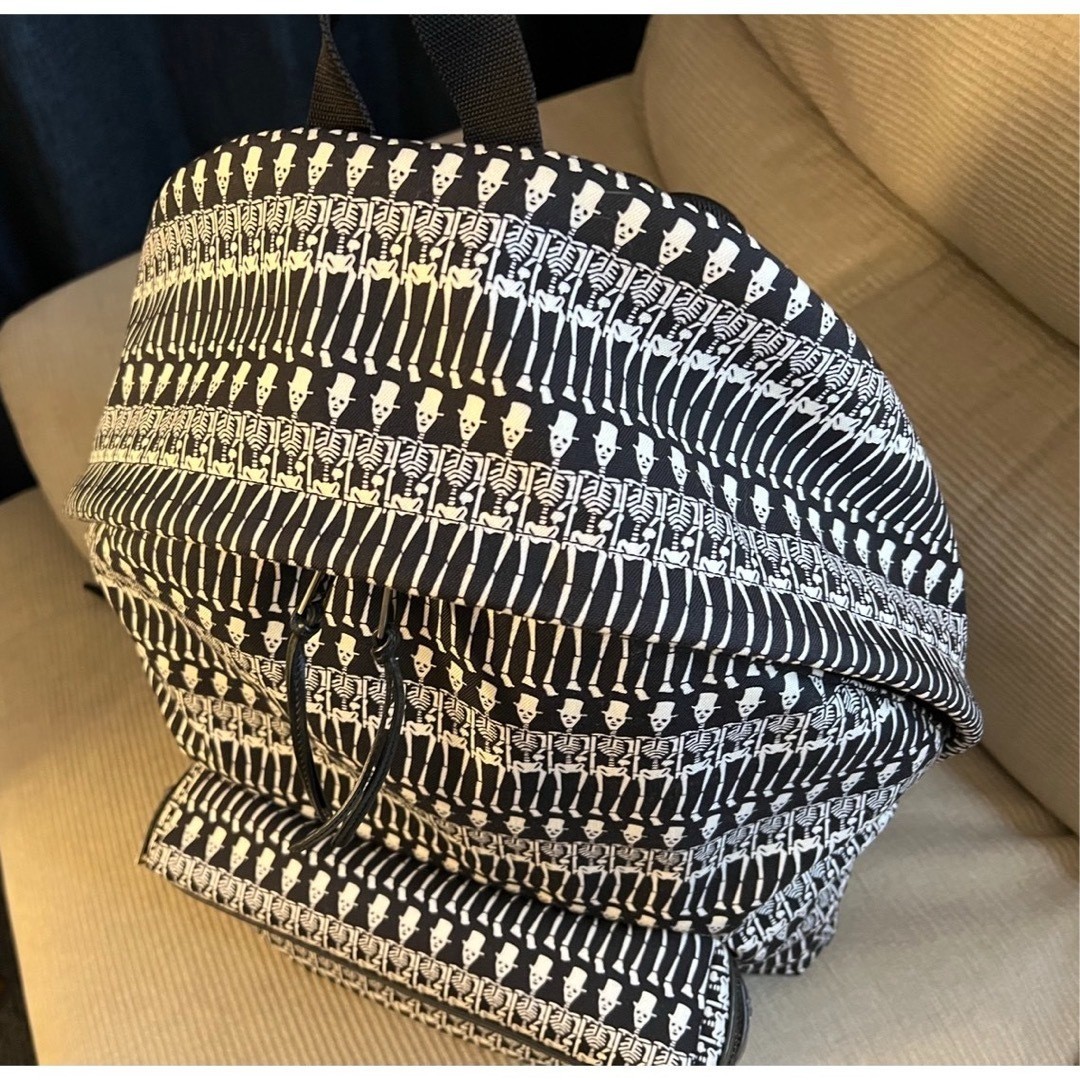 Authentic SAINT LAURENT Skull Pattern Canvas Back… - image 11