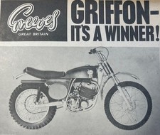 GREEVES GRIFFON 380 cc ORIGINAL 1969 B/W ADVERT + MODEL ANNOUNCEMENT