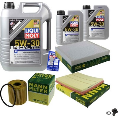 MANN-FILTER Inspektionspaket 7 L Liqui Moly Special Tec F 5W-30 für Ford Transit
