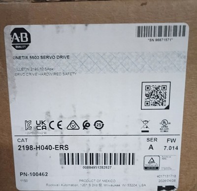 New in Box AB 2198-H040-ERS Servo Drive Free Shipping