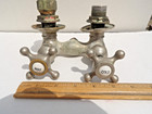RARE antique ARCHITECTURAL SALVAGE bath tub 2 HANDLE HOT COLD FAUCET victorian — photo 5