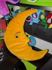 90s whimsigoth celestial Crescent Moon Wall Decor Plush Pillow 