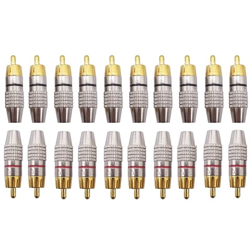 20pcs Adapter Connectors Gold Plated for Audio Speakers/Amplifiers 42 * 11mm
