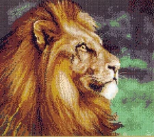 Dartanion The Lion Cross Stitch Pattern Kustom Krafts JW-027 JW Baker Wildlife