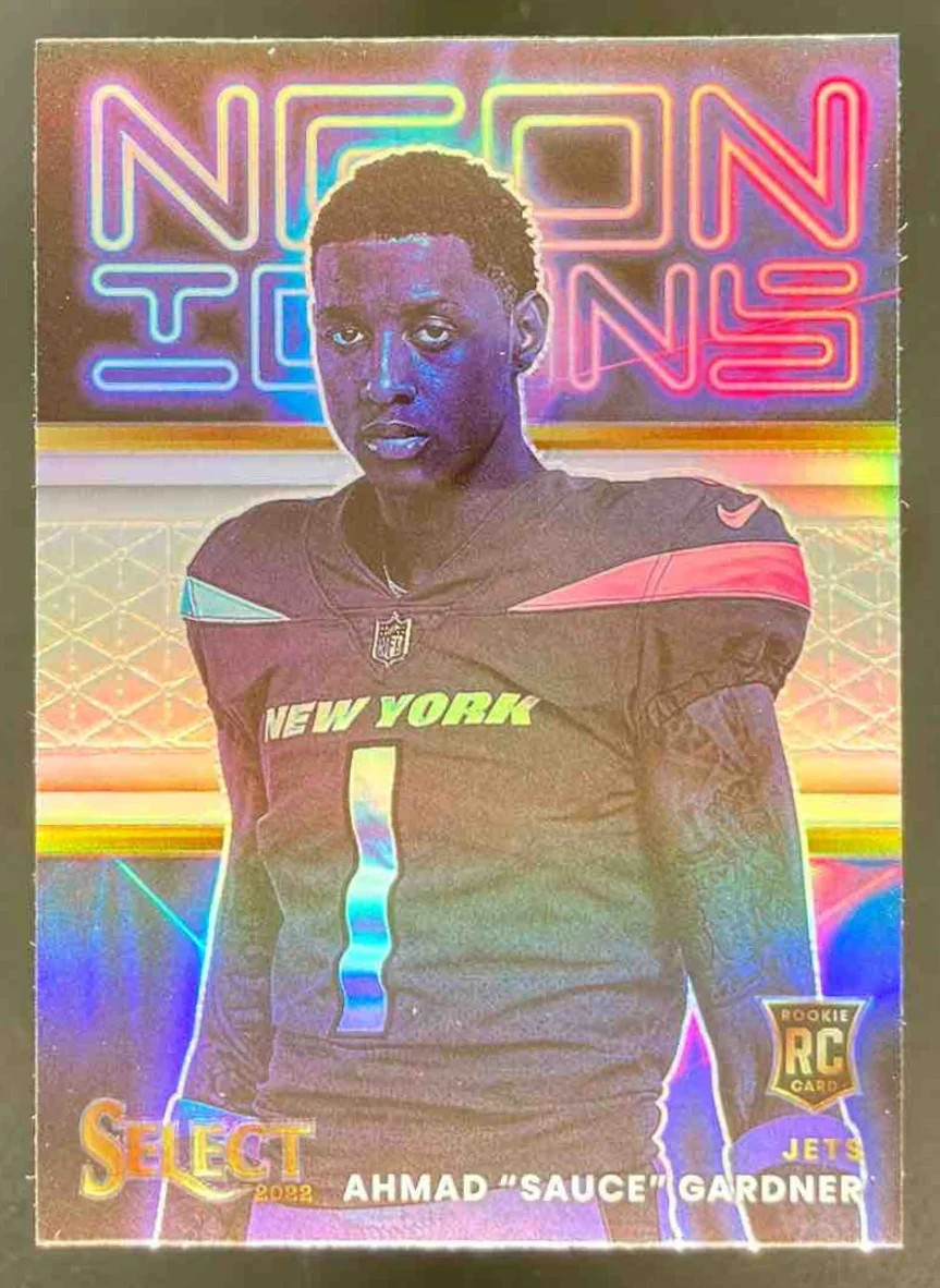 2022 Panini Select Neon Icons Silver Prizm #NI-24 Ahmad "Sauce" Gardner RC