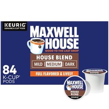 Maxwell House House Blend Medium Roast K-Cup Coffee Pods 84 ct Box BEST PRICE