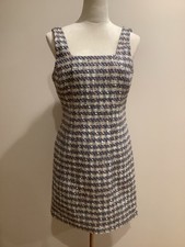 Elie Tahari Aurora Tweed Square-Neck Sparkle Dress Size 6, NWT