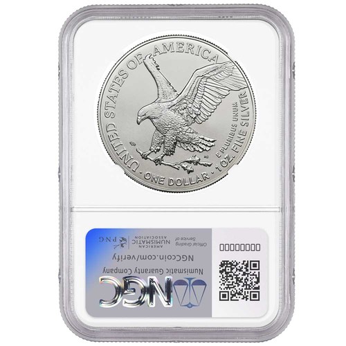 2024 (P) $1 American Silver Eagle First Star Privy Releases One of First 50,000 - Picture 2 of 3