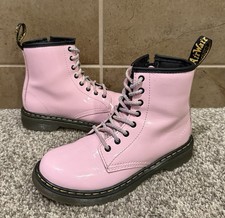 Doc Martens Docs DM's 1460 J Junior Youth Girls Pink Patent Leather Boots Size 3