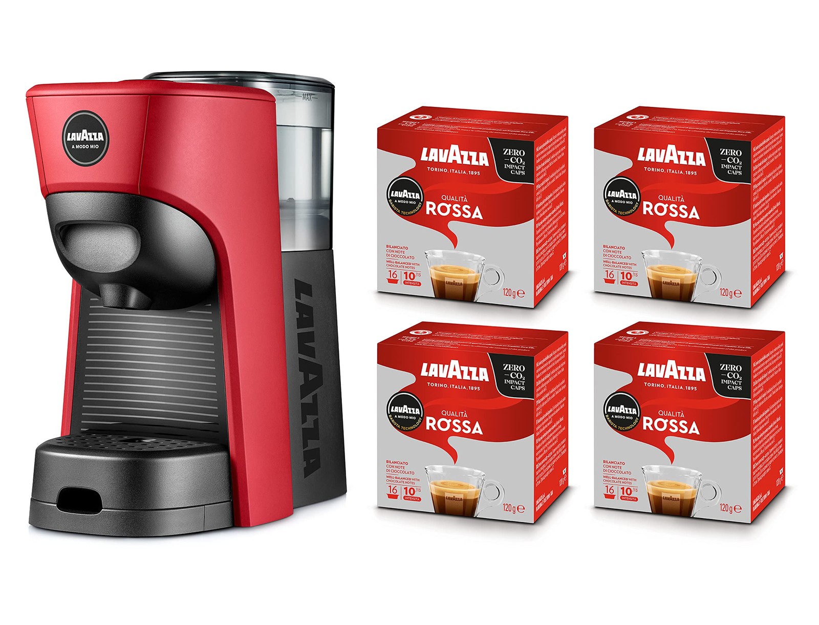 Risparmio Lavazza Tiny Eco Rossa: Macchina + 64 Capsule | Miglior Prezzo