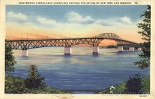 New Bridge Across Lake Champlain Uniting The States of York Vermont 1936 BRANDON