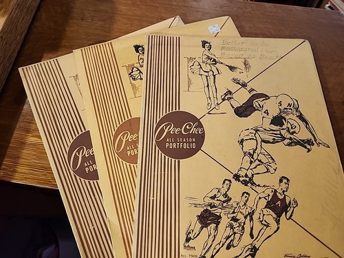 Vintage Pee-Chee All Season Portfolio Folders, Lot Of 3, Peechee, 70s
