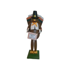 Vintage Wooden Thanksgiving Turkey Nutcracker...