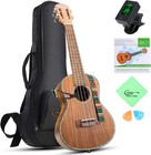 Ukulele Concert 23 inch Koa Solid Wood Professional Ukulele with Gig Bag Ukulele
