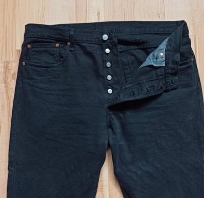 Levi's  Straight-Jeans - 501 ORIGINAL mit Markenlabel schwarz  W38 L34 Neuwertig