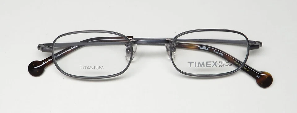 NUEVAS GAFAS TIMEX 4:36 PM PARA HOMBRE TITANIO GM 44-21-140 GRIS BORDE COMPLETO OVALADAS Foto 2 de 4