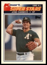 1990 Topps Kmart Super Stars Jose Canseco #21 Oakland Athletics