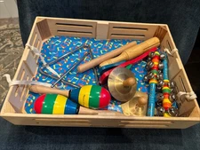 Melissa & Doug Band-in-a-Box Clap! Clang! Tap! - 10-Piece Musical Instrument Set