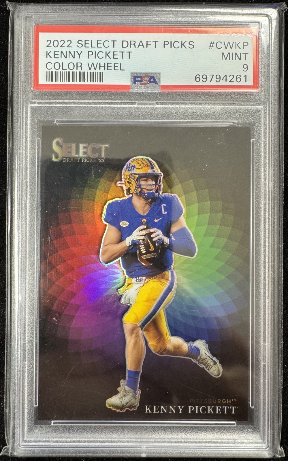 2022 Select Draft Picks #CWKP Kenny Pickett Rookie Color Wheel PSA 9