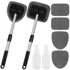 Windshield Cleaner Tool Car Interior Window Cleaning Wash kit with 4 Reusable