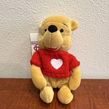 Disney Winnie the Pooh Red Sweater Mini Bean Bag Plush 8" UPC 417226805539