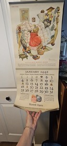 Vintage 1948 Morrell & Company Fairy Tales Calendar Complete RARE HTF