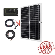 20W Monocrystalline Solar Panel Kit with 10A Charge Controller for Off-Grid Use