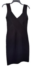 Calvin Klein Women's Bodycon Dress Ruched Sheath Black Dress Gorgeous size 4