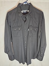 Brooks Dunn Panhandle Slim Black Western Snap Shirt Mens size L