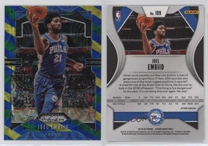 2019-20 Panini Prizm Choice Blue Yellow & Green Prizm Joel Embiid #199
