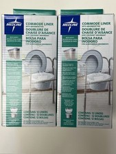 2 Boxes NEW Medline Commode Liner with Absorbent Pad 12ct EACH, 24 TOTAL