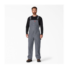 Dickies Men's Blue White Striped Cotton Bib Overalls W816618
