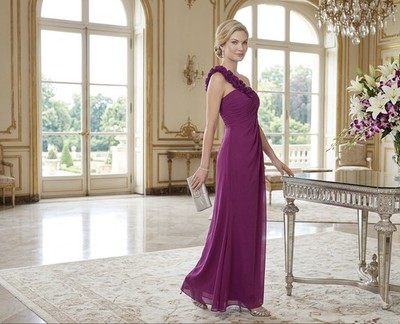 open lace back dress Shiny Purple Lace Long Prom Dress with High Slit, Purple Lace Formal D –  formalgowns main image 0