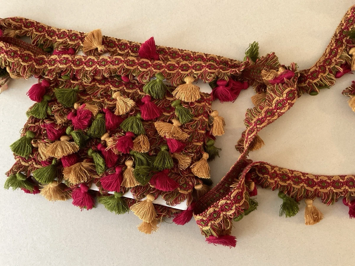 Passementerie Lyonnaise ancienne galon rose en soie XIXème