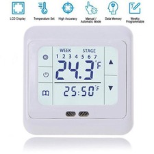 Thermostat Raumtemperaturregler LCD Digital Touchscreen Fußbodenheizung Weiß DHL