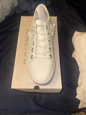 Blowfish Malibu Super Sneak White  Canvas Distressed Low Top Sneakers Womens 10M