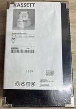 New IKEA KASSETT Storage Boxes & Lids Medium Black 6-1/4" X 10-1/4" X 6"