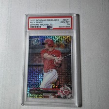2017 Bowman Chrome Prospects Mega Box Refractor Nick Senzel PSA 10 GEM MT 