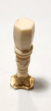 Collectable Antique/ Vintage brass wax seal/ carved white handle/ Ex Condition.