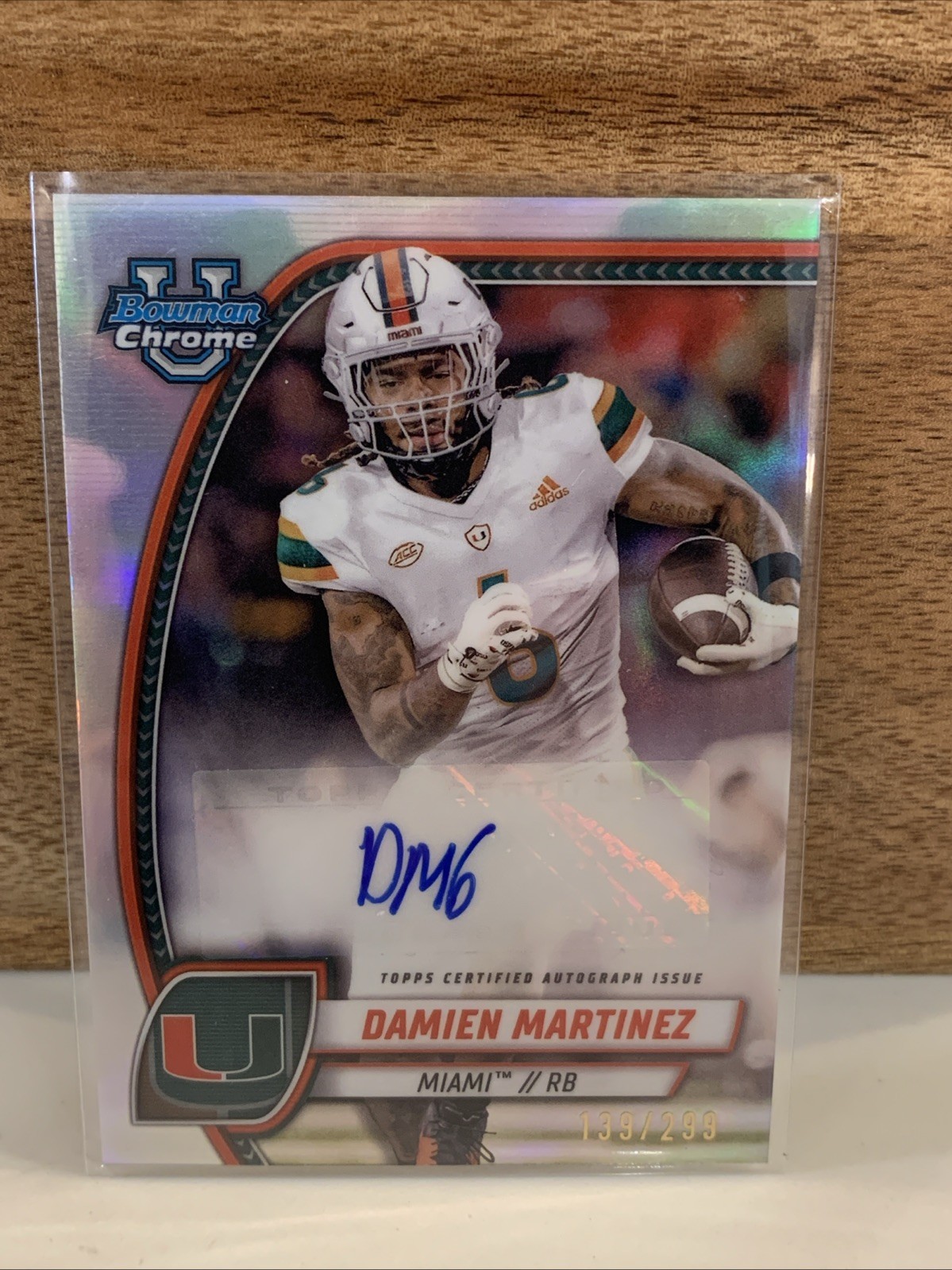 2024 Bowman U Chrome - Refractor AUTO #PADMA Damien Martinez Miami /299 RC