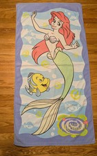 The Little Mermaid Ariel Vintage Beach Towel Disney Rare