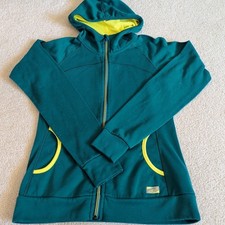 RAB Elevation Hoodie Full Zip Green Fleece Lined Jacket Pockets Womens Small 