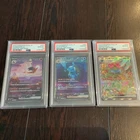 Charizard Ex, Blastoise Ex, Venusaur Ex pokemon 151 SV2a, PSA 10 sequential Set