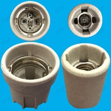 10x E27 ES or E14 SES Ceramic Porcelain Screw Lamp Holders for Heat Bulb 1000W